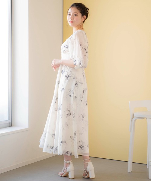 NOELA(ノエラ)の「【15周年】ビスチェデザイン花柄ワンピ(ワンピース・レディース・オフホワイト/ライトグリーン/ラベンダー・S/M)」の10枚目の写真