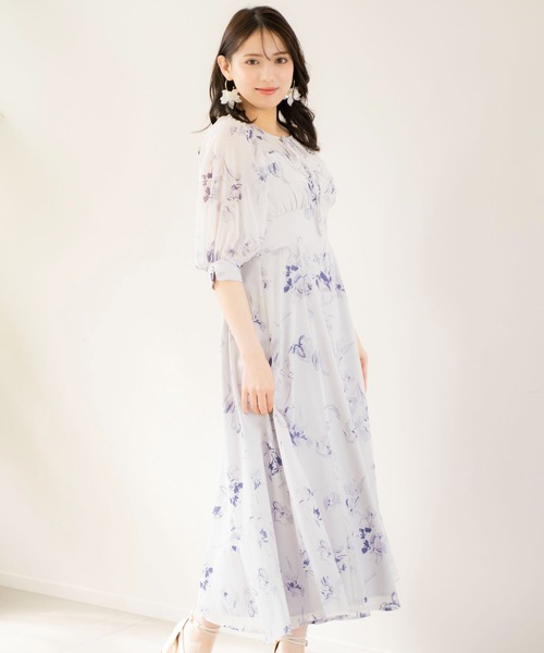 NOELA(ノエラ)の「【15周年】ビスチェデザイン花柄ワンピ(ワンピース・レディース・オフホワイト/ライトグリーン/ラベンダー・S/M)」の19枚目の写真