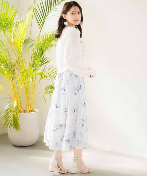 NOELA(ノエラ)の「【15周年】ビスチェデザイン花柄ワンピ(ワンピース・レディース・オフホワイト/ライトグリーン/ラベンダー・S/M)」の21枚目の写真