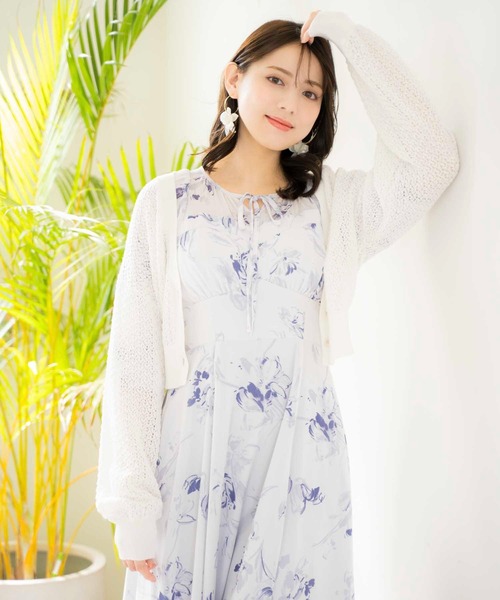 NOELA(ノエラ)の「【15周年】ビスチェデザイン花柄ワンピ(ワンピース・レディース・オフホワイト/ライトグリーン/ラベンダー・S/M)」の22枚目の写真