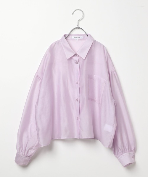 GLOBAL WORK(グローバルワーク)の「イージーケアシアーシャツ長袖/324591(シャツ/ブラウス・キッズ・オフホワイト/サックスブルー/ピンク/イエロー・130cm/140cm/150cm/160cm)」の22枚目の写真