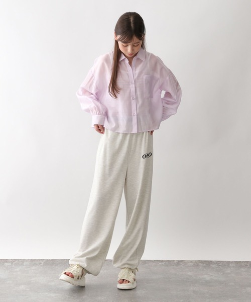 GLOBAL WORK(グローバルワーク)の「イージーケアシアーシャツ長袖/324591(シャツ/ブラウス・キッズ・オフホワイト/サックスブルー/ピンク/イエロー・130cm/140cm/150cm/160cm)」の8枚目の写真