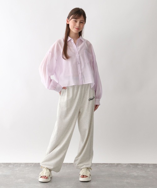 GLOBAL WORK(グローバルワーク)の「イージーケアシアーシャツ長袖/324591(シャツ/ブラウス・キッズ・オフホワイト/サックスブルー/ピンク/イエロー・130cm/140cm/150cm/160cm)」の9枚目の写真