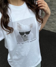 『低身長用サイズあり』フォト風デザイン半袖Tシャツ