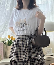 『低身長用サイズあり』フォト風デザイン半袖Tシャツ