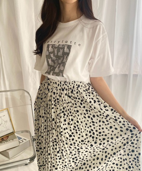 merrylatte(メリーラテ)の「『低身長用サイズあり』フォト風デザイン半袖Tシャツ(Tシャツ/カットソー・レディース・ホワイト/A/B/C/D/E/F/G/H/I/J/K/L・SMALL/MEDIUM/X-SMALL/LARGE)」の8枚目の写真