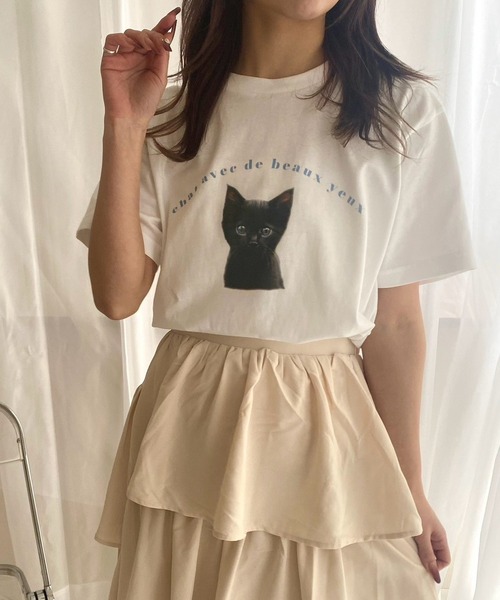 merrylatte(メリーラテ)の「『低身長用サイズあり』フォト風デザイン半袖Tシャツ(Tシャツ/カットソー・レディース・ホワイト/A/B/C/D/E/F/G/H/I/J/K/L・SMALL/MEDIUM/X-SMALL/LARGE)」の12枚目の写真