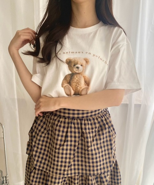 merrylatte(メリーラテ)の「『低身長用サイズあり』フォト風デザイン半袖Tシャツ(Tシャツ/カットソー・レディース・ホワイト/A/B/C/D/E/F/G/H/I/J/K/L・SMALL/MEDIUM/X-SMALL/LARGE)」の13枚目の写真