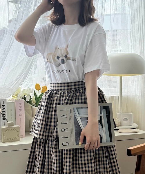merrylatte(メリーラテ)の「『低身長用サイズあり』フォト風デザイン半袖Tシャツ(Tシャツ/カットソー・レディース・ホワイト/A/B/C/D/E/F/G/H/I/J/K/L・SMALL/MEDIUM/X-SMALL/LARGE)」の20枚目の写真