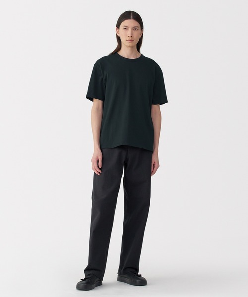 MUJI Labo(ムジラボ)の「〔MUJI Labo〕紳士 昔ながらの製法で編み立てた天竺クルーネック半袖Tシャツ(Tシャツ/カットソー・メンズ・グレー/ブラック/ホワイト/ブルー系・S/M/L/XL)」の3枚目の写真