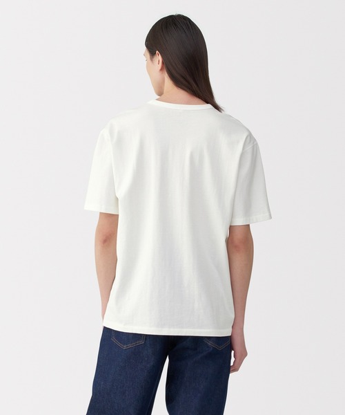 MUJI Labo(ムジラボ)の「〔MUJI Labo〕紳士 昔ながらの製法で編み立てた天竺クルーネック半袖Tシャツ(Tシャツ/カットソー・メンズ・グレー/ブラック/ホワイト/ブルー系・S/M/L/XL)」の7枚目の写真