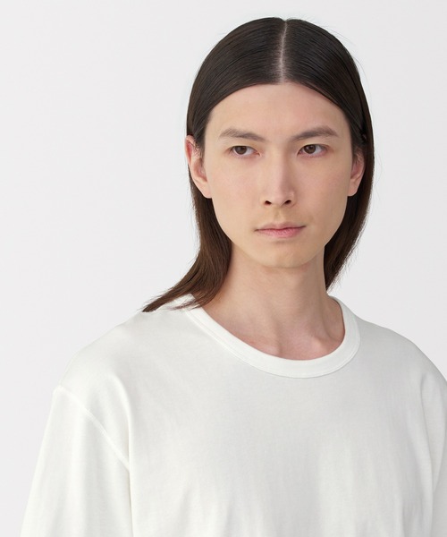 MUJI Labo(ムジラボ)の「〔MUJI Labo〕紳士 昔ながらの製法で編み立てた天竺クルーネック半袖Tシャツ(Tシャツ/カットソー・メンズ・グレー/ブラック/ホワイト/ブルー系・S/M/L/XL)」の8枚目の写真