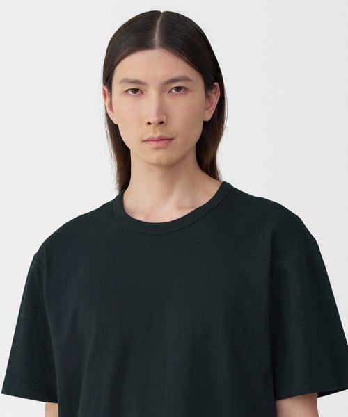 MUJI Labo(ムジラボ)の「〔MUJI Labo〕紳士 昔ながらの製法で編み立てた天竺クルーネック半袖Tシャツ(Tシャツ/カットソー・メンズ・グレー/ブラック/ホワイト/ブルー系・S/M/L/XL)」の14枚目の写真