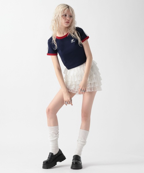 FOREVER 21（フォーエバー トゥエンティーワン）の「【2025SS】スポーツコンパクトTシャツ（Tシャツ/カットソー・レディース・オフホワイト/ブルー/ネイビー・FREE）」の12枚目の写真