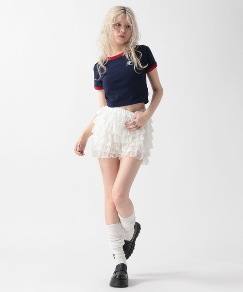 FOREVER 21（フォーエバー トゥエンティーワン）の「【2025SS】スポーツコンパクトTシャツ（Tシャツ/カットソー・レディース・オフホワイト/ブルー/ネイビー・FREE）」の14枚目の写真