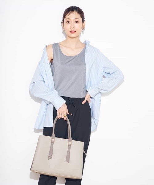 a.v.v（アーヴェヴェ）の「【前後2WAY】ラメタンクトップ（タンクトップ・レディース・グレー/モカ/グレー系その他・40/38/42/36/34）」の2枚目の写真