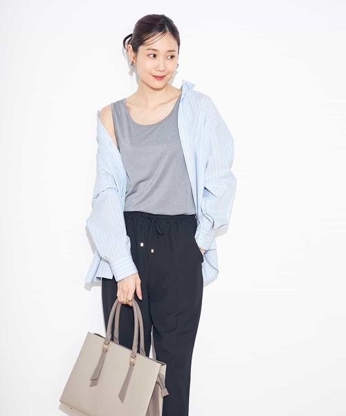 a.v.v（アーヴェヴェ）の「【前後2WAY】ラメタンクトップ（タンクトップ・レディース・グレー/モカ/グレー系その他・40/38/42/36/34）」の12枚目の写真