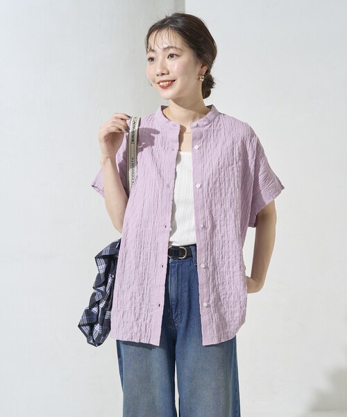 セール】限定展開 ナチュラル ポコポコ フレンチスリーブ ブラウス