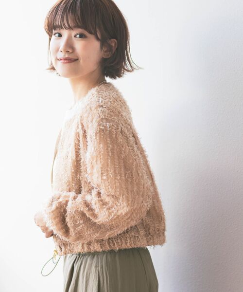 COHINA(コヒナ)の「フェザーチュールシアーブルゾン 【低身長・小柄女性】(ブルゾン・レディース・ブラック/ホワイト/ベージュ・ONE SIZE)」の5枚目の写真