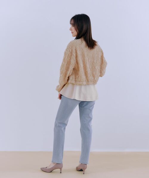 COHINA(コヒナ)の「フェザーチュールシアーブルゾン 【低身長・小柄女性】(ブルゾン・レディース・ブラック/ホワイト/ベージュ・ONE SIZE)」の11枚目の写真