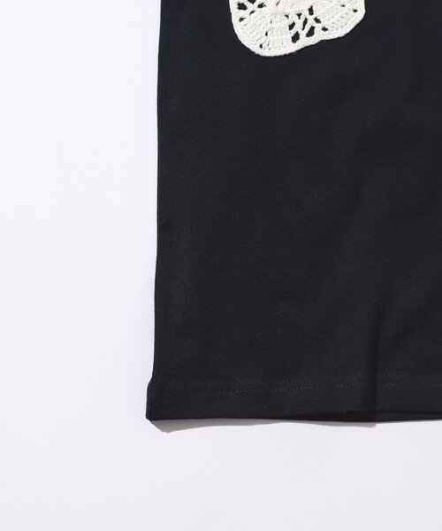 Firsthand（ファーストハンド）の「Firsthand/ファーストハンド オーガニックコットン レースアップリケTシャツ（Tシャツ/カットソー・レディース・チャコールグレー/ホワイト/ネイビー・FREE）」の16枚目の写真
