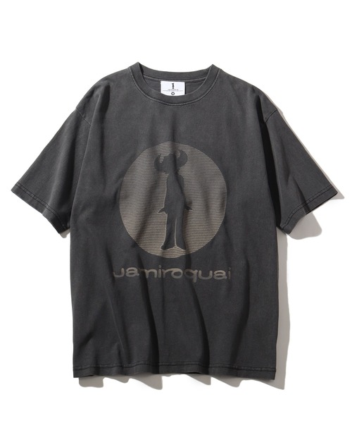 CORPUS SELECT(コーパストーキョー)の「【Jamiroquai/ジャミロクワイ】ピグメント加工 サークルプリント 半袖Tシャツ(Tシャツ/カットソー・メンズ・ホワイト/ブラック系その他/ブラック系その他2・L/M/LL)」の3枚目の写真