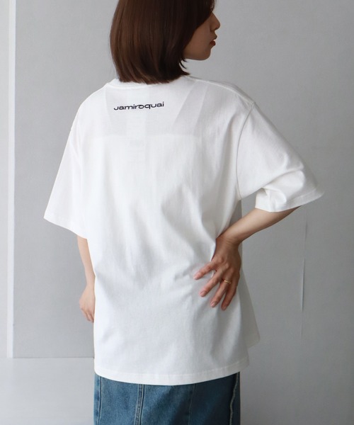 CORPUS SELECT(コーパストーキョー)の「【Jamiroquai/ジャミロクワイ】ピグメント加工 サークルプリント 半袖Tシャツ(Tシャツ/カットソー・メンズ・ホワイト/ブラック系その他/ブラック系その他2・L/M/LL)」の6枚目の写真