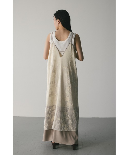 STYLEMIXER(スタイルミキサー)の「ラティスレースキャミワンピース(ワンピース・レディース・アイボリー/ブラウン・SMALL/MEDIUM)」の8枚目の写真