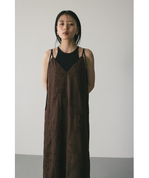 STYLEMIXER(スタイルミキサー)の「ラティスレースキャミワンピース(ワンピース・レディース・アイボリー/ブラウン・SMALL/MEDIUM)」の19枚目の写真