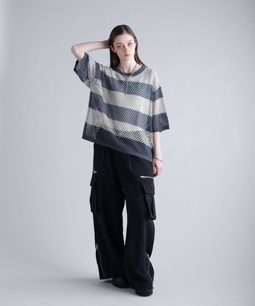 【Letroyes】セルジュ 高級ボーダーニット（日本正規代理店モデル） セール】 【洗える】SOFT TOUCH WOOL 立ち襟 ボーダー ニット