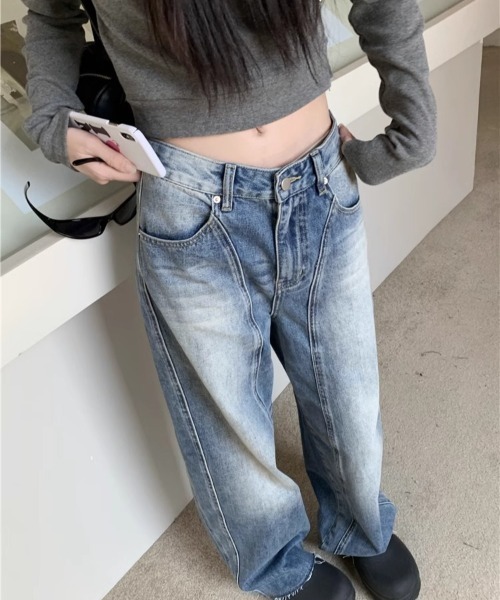 REBALANCE(リバランス)の「ワイドデニムパンツ(デニムパンツ・レディース・A・MEDIUM/LARGE/X-LARGE)」の7枚目の写真