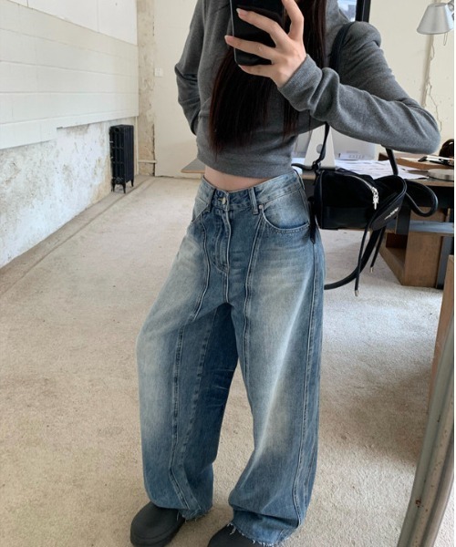REBALANCE(リバランス)の「ワイドデニムパンツ(デニムパンツ・レディース・A・MEDIUM/LARGE/X-LARGE)」の9枚目の写真