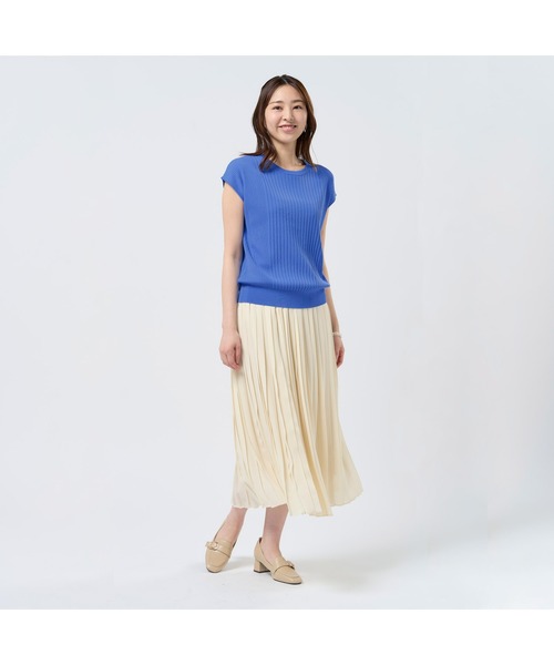 TOKYO SHIRTS（トウキョウシャツ）の「レディースニット リブフレンチ プルオーバー（ニット/セーター・レディース・ネイビー/ブラック・M/L/LL）」の14枚目の写真
