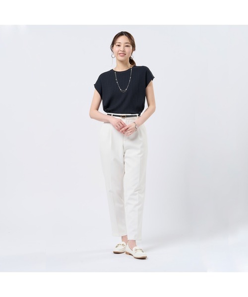 TOKYO SHIRTS（トウキョウシャツ）の「レディースニット リブフレンチ プルオーバー（ニット/セーター・レディース・ネイビー/ブラック・M/L/LL）」の11枚目の写真