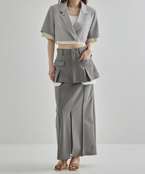 Half Sleeve Cropped JK｜セットアップ可/ストレッチ/防シワ