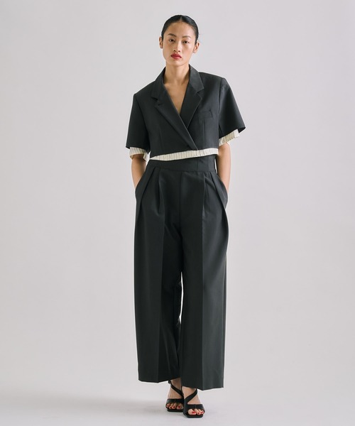 Half Sleeve Cropped JK｜セットアップ可/ストレッチ/防シワ