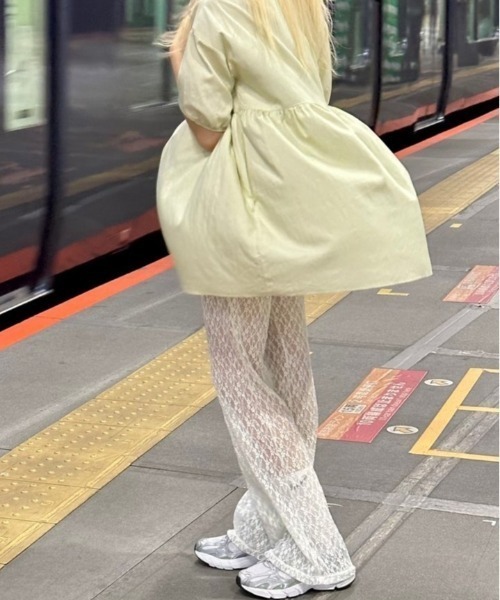 LAC-VERT（ラック・ヴェール）の「レースパンツ（その他パンツ・レディース・ホワイト/ブラック/ピンク/ベージュ・FREE）」の5枚目の写真