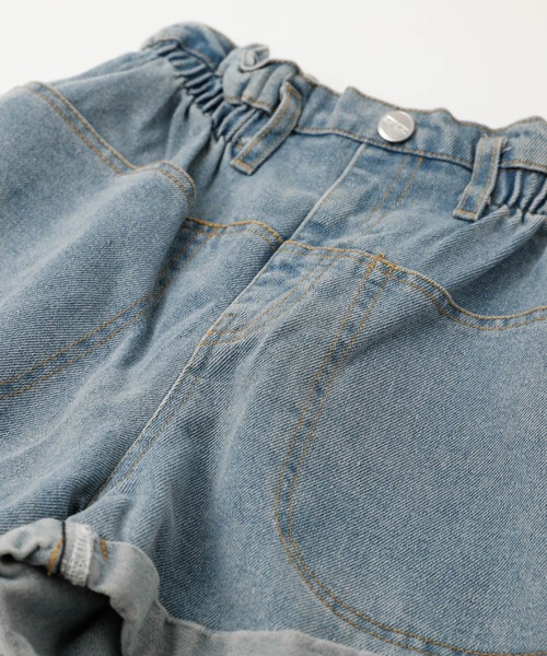 URBAN CHERRY（アーバンチェリー）の「ハイウエストロールアップデニムショートパンツ（デニムパンツ・キッズ・ブルー・S/M/XS）」の11枚目の写真