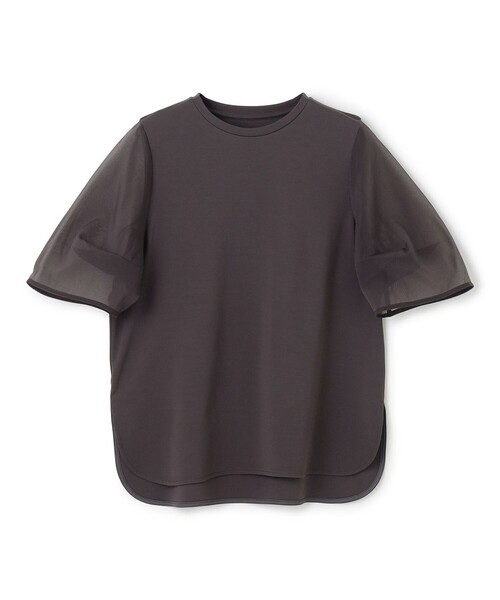 UNFILO(アンフィーロ)の「BEAUTY FORM-T シアースリーブT(Tシャツ/カットソー・レディース・ネイビー系/ベージュ系/ブラック系/グレー系・SMALL/MEDIUM/LARGE)」の12枚目の写真