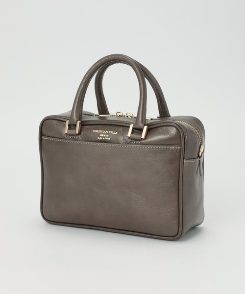 CHRISTIAN VILLA（クリスチャンヴィラ）の「【CHRISTIAN VILLA】SQUARE BOSTON（ショルダーバッグ・レディース・チャコール/ベージュ・フリー）」の14枚目の写真