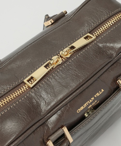 CHRISTIAN VILLA（クリスチャンヴィラ）の「【CHRISTIAN VILLA】SQUARE BOSTON（ショルダーバッグ・レディース・チャコール/ベージュ・フリー）」の18枚目の写真