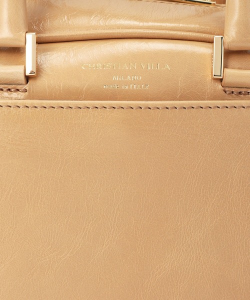 CHRISTIAN VILLA（クリスチャンヴィラ）の「【CHRISTIAN VILLA】SQUARE BOSTON（ショルダーバッグ・レディース・チャコール/ベージュ・フリー）」の3枚目の写真