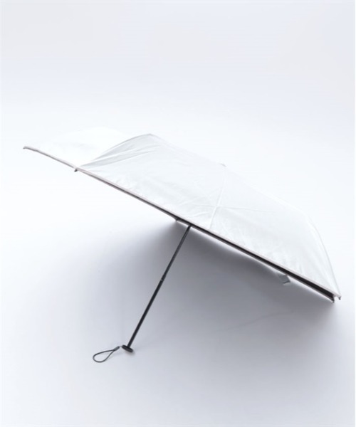 axes femme（アクシーズファム）の「バイカラーリボン晴雨兼用折傘（折りたたみ傘・レディース・サックスブルー/ブラック/ホワイト・FREE）」の6枚目の写真