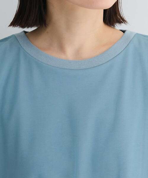 Green　Parks（グリーンパークス）の「チュールドッキングバルーン5分袖プルオーバー（Tシャツ/カットソー・レディース・ブラック/オフホワイト/ブルー/ライトグレー・FREE）」の11枚目の写真