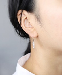 KAM.accessory/サージカルステンレス316L/金属アレルギー対応/3連パールピアス