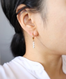 KAM.accessory/サージカルステンレス316L/金属アレルギー対応/3連パールピアス