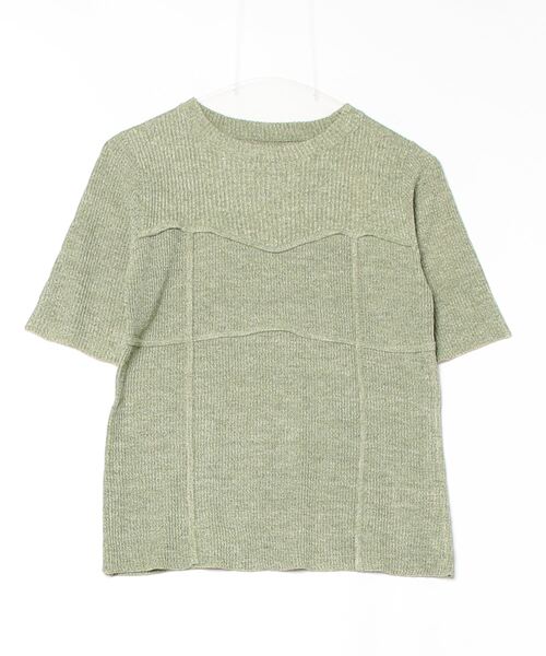 Per sist ence（パーシエンス）の「MIXリブニットビスチェデザインプルオーバー（Tシャツ/カットソー・レディース・アイボリー/ブラック/ブラウン/グリーン・ONE SIZE）」の13枚目の写真