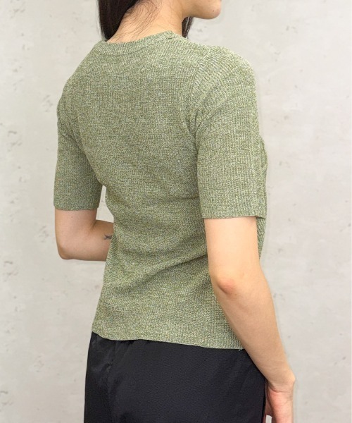 Per sist ence（パーシエンス）の「MIXリブニットビスチェデザインプルオーバー（Tシャツ/カットソー・レディース・アイボリー/ブラック/ブラウン/グリーン・ONE SIZE）」の12枚目の写真