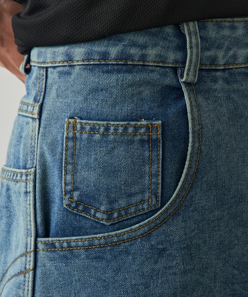 HAUS(ハウス)の「【HAUS】カーブデニム JNF24100(デニムパンツ・メンズ・ブルー/マルチ・M/L)」の3枚目の写真
