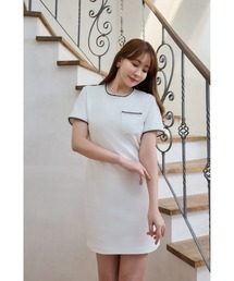 ♡ 新品　ハーリップトゥ ピンドットワンピース Aライン ホワイト　M org.jpg